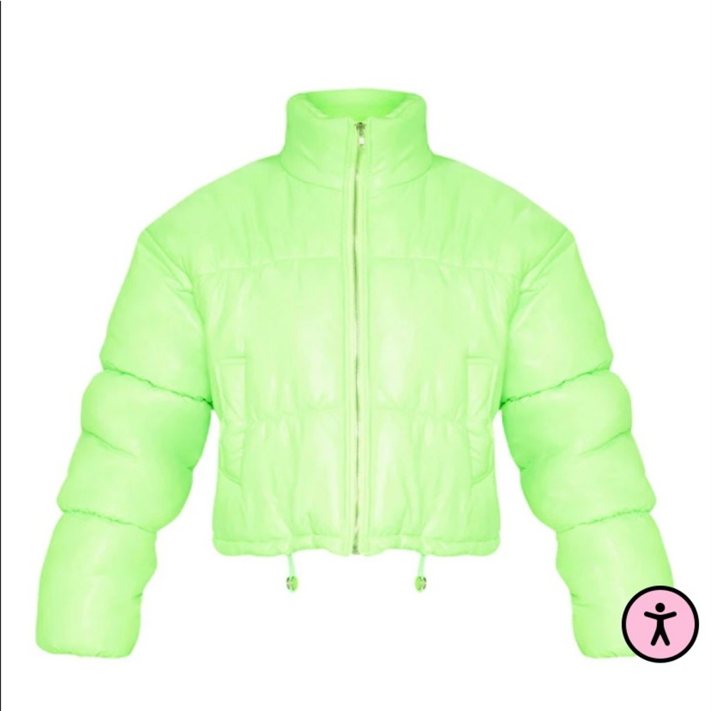 Neon Green Puffer Jacket